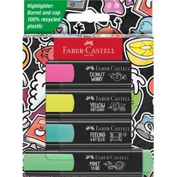 TEXTMARKER SET 4 GRAFFITI CUTIE CARTON FABER-CASTELL