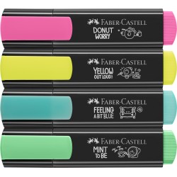 TEXTMARKER SET 4 GRAFFITI CUTIE CARTON FABER-CASTELL