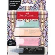 TEXTMARKER SET 4 PASTEL EDITIE SPECIALA GLASSY FABER-CASTELL