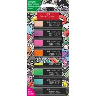 TEXTMARKER SET 8 GRAFFITI CUTIE CARTON FABER-CASTELL