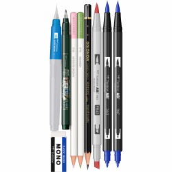 SET CALIGRAFIE WATERCOLORING SKETCHING 8 PCS / SET ONE LINE ART