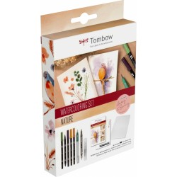 SET CALIGRAFIE SI WATERCOLORING - SET WATERCOLORING 9 PCS / WATERCOLORING SET NATURE