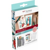 SET CALIGRAFIE SI WATERCOLORING - SET WATERCOLORING 9 PCS / WATERCOLORING SET SEASIDE