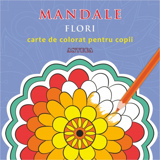 Mandale cu flori, carte de colorat pentru copii